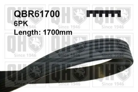 Клиновой ремень 6PK#1700 QUINTON HAZELL QBR61700
