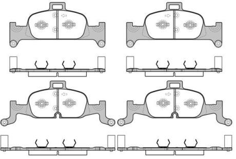 Гальмівнi колодки дисковi перед. Audi A4 Allroad B9, A4 B9, A5, A6 Allroad C8, A6 C8, A7, Q5 1.4-3.0Dh 05.15- REMSA 1691.00