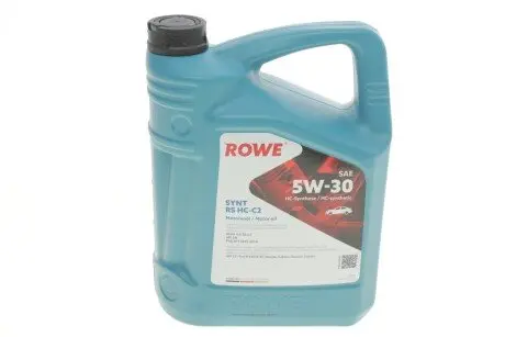 Моторное масло HIGHTEC SYNT RS SAE 5W-30 HC-C2 (5 L) ROWE 20113-0050-99