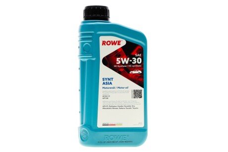 Олива моторна HIGHTEC SYNT ASIA SAE 5W-30 (1 L) ROWE 20245-0010-99