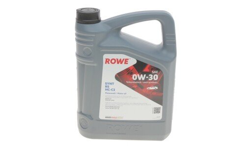 Олива моторна HIGHTEC SYNT RS SAE 0W-30 HC-C2 (4 L) ROWE 20247-0040-99