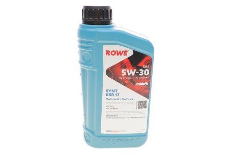 Олива моторна HIGHTEC SYNT RSR 17 SAE 5W-30 (1 L) ROWE 20370-0010-99