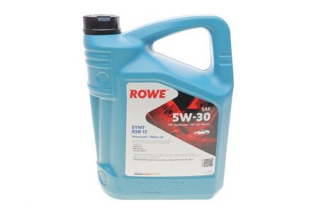 Олива моторна HIGHTEC SYNT RSR 17 SAE 5W-30 (5 L) ROWE 20370-0050-99