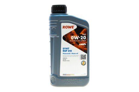 Олива моторна HIGHTEC SYNT RSP 210 SAE 0W-20 (1 L) ROWE 20371-0010-99