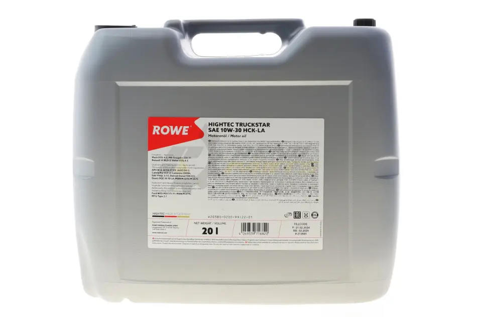 Масло моторное HIGHTEC TRUCKSTAR SAE 10W-30 HCK-LA (20 L) ROWE 20380-0200-99 (фото 1)