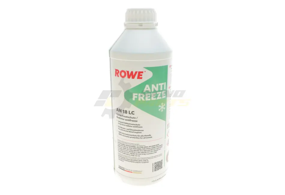 Антифриз (зелений) 1.5L HIGHTEC ANTIFREEZE COOLANT AN 18 LC (1:1=-37°C) (концентрат) ROWE 21133-0015-99 (фото 1)