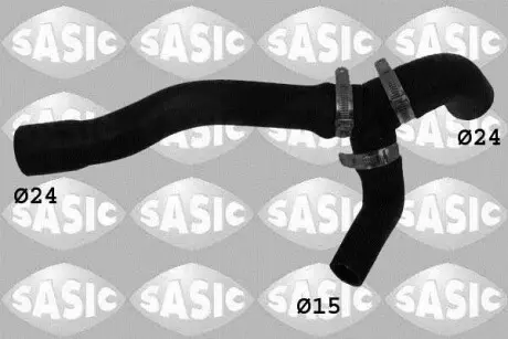 Патрубок системи охолодження VW Caddy 96-03, Golf 92-98, Passat 88-97, Polo 96-00, Sharan 96-00 SASIC 3406009 (фото 1)