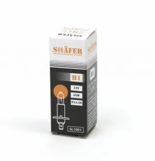 Автолампа H1 P14,5s 55 W прозора SHAFER SL1001