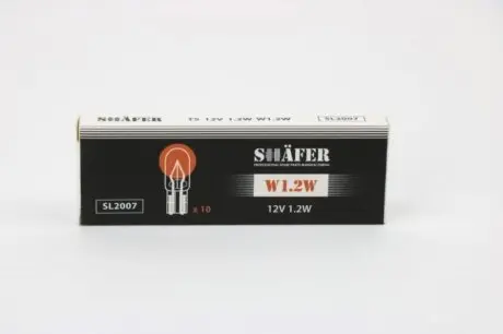Автолампа W1,2W W2x4,6d 1,2 W прозора SHAFER SL2007