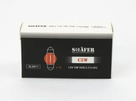 Лампа 12V C5W 5W SV8.5-8 (11x41) SHAFER SL2011