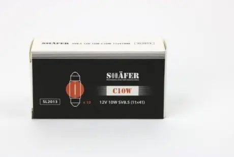Лампа 12V C10W 10W SV8.5-8 (11x41) SHAFER SL2013