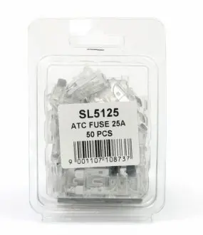 Запобіжник плоский прозорий 25A SHAFER SL5125