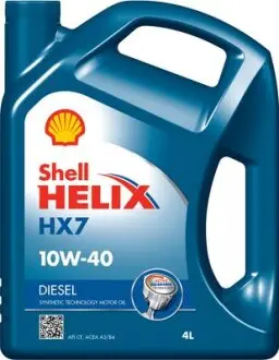 Масло моторное 4L Helix Diesel HX7 10W40 (ACEA A3/B3, A3/B4 MB 229.3 VW 505.00 RN 0710) SHELL 550046310