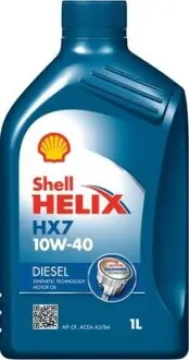Масло моторное 1L Helix Diesel HX7 10W40 (ACEA A3/B3, A3/B4 MB 229.3 VW 505.00 RN 0710) SHELL 550046646