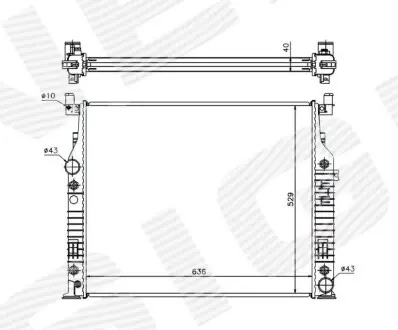 Радиатор MERCEDES BENZ (GL-KL X164), 06-12 Signeda RA62576A
