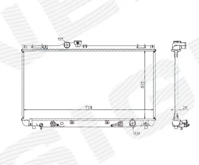 Радіатор Signeda RA64653Q