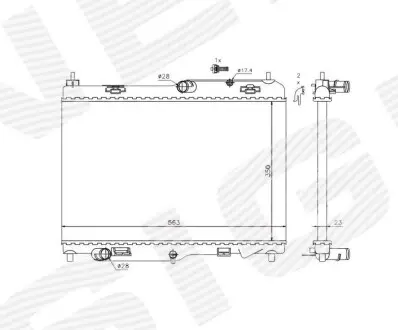 Радиатор Signeda RA69233Q