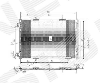 Радіатор кондиціонера Signeda RC940055Q