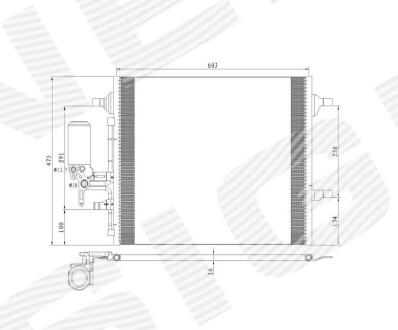 Радиатор кондиционера Signeda RC940159