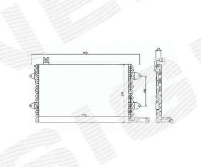 РАДИАТОР КОНДИЦИОНЕРА, VW GOLF III, 08.91 - 09.97 Signeda RC94164