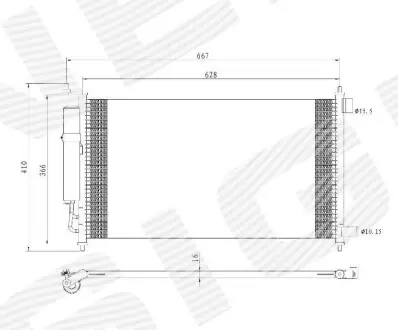 Радиатор кондиционера Signeda RC94621