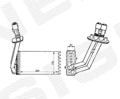 Радиатор печки салона Signeda RP73362