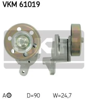 Натяжник ременя генератора Toyota Corolla/Rav4 2.0D 01-09 SKF VKM 61019