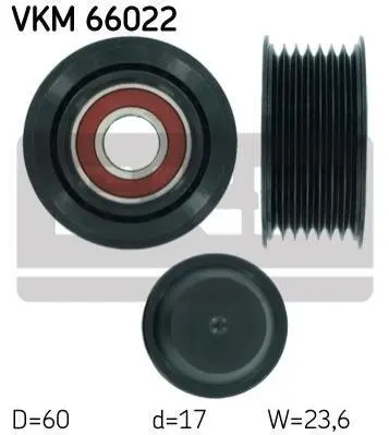 Натяжний ролик SKF VKM 66022 (фото 1)