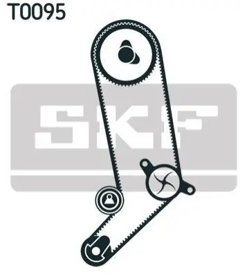 Комплект ремня ГРМ с водяным насосом. SKF VKMC 01265 (фото 1)