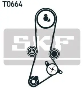 Комплект ГРМ + помпа Hyundai Accent/KIA Sportage 2.0 CRDi 02- (28x123z) SKF VKMC956601
