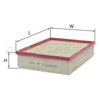 Фiльтр повiтряний з паролоном h=72mm SMARTEX AP13091