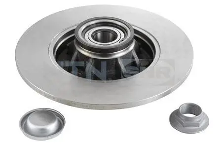 Диск гальмівний (задній) Citroen C4/Peugeot 308 04- (249х9) (+ABS) (з підшипником) SNR NTN KF159.54U (фото 1)
