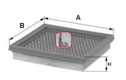 Фiльтр повiтряний 292x235x43mm SOFIMA S3214A