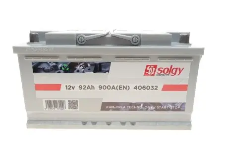 Стартерная батарея (аккумулятор) Solgy 406032