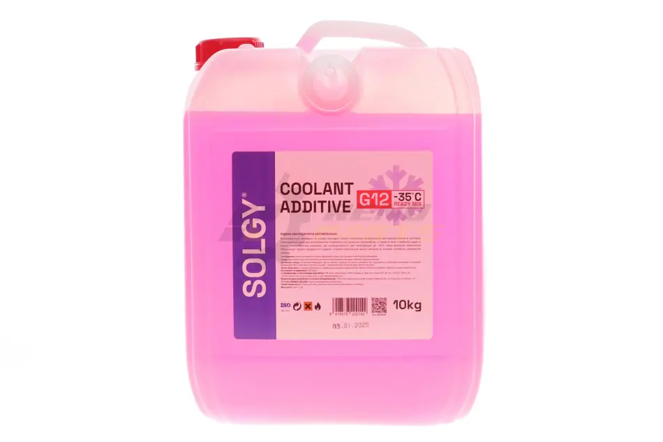Антифриз (красный) G12 (10kg) (-35°C готов к применению) Solgy 503014 (фото 1)