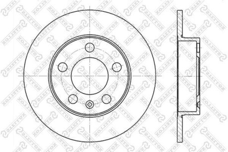 Тормозной диск зад. Skoda Fabia 1.2-1.9 -10, Octavia 97-10, Roomster/ VW Bora, Golf IV,Polo STELLOX 6020-4761-SX