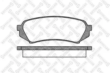 Гальмівні колодки дискові задні Toyota Land Сruiser (J100) 4,2 98-/Lexus LX II (UZJ100) 02- STELLOX 717 000B-SX