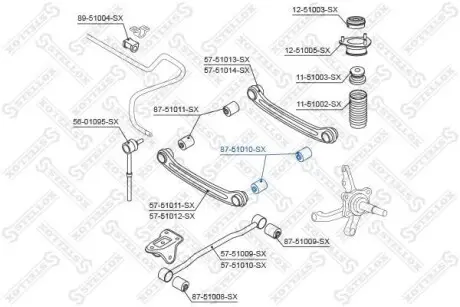 Сайлентблок заднего поперечного рычага внеш. Hyundai Accent II 1.3-1.6 00-05 STELLOX 87-51010-SX