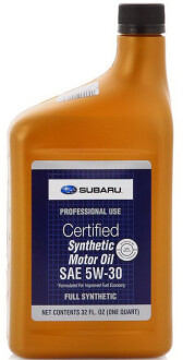 Олива моторна SYNTHETIC OIL 5W-30 1L SUBARU SOA868V9280