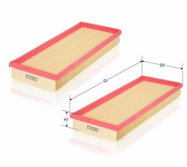 (К-кт 2 шт.) Фiльтр повiтряний DB MB C-Class (W203) 00- MB S-CLAS Tecneco AR3698PMX2