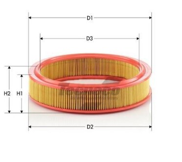 Фiльтр повiтряний Fiat Punto II 99-03 1.2, Punto III 03- 1.2 Tecneco AR409