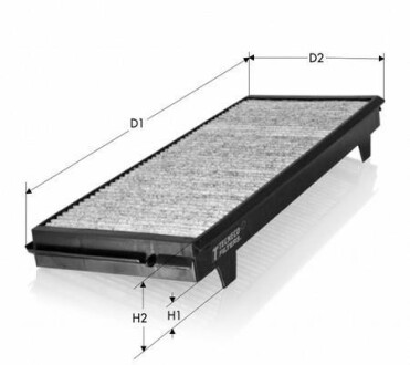 Фільтр салону вугіл.ab 9-3 97-09 Tecneco CK8778C