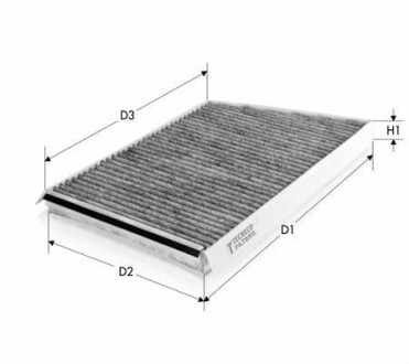 Фильтр (угольный) салона тонкой очистки MB211 Tecneco CK9785C (фото 1)