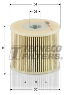 Фильтр топливный (система Siemens) Peugeot 307 2.0HDI 01- Tecneco GS0479E (фото 1)