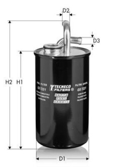 Фильтр топливный Chrysler Sebring 01-10 / Dodge Avenger 07-, Caliber 06- /Jeep Compass 06-, Patriot 04- Tecneco GS722/1 (фото 1)