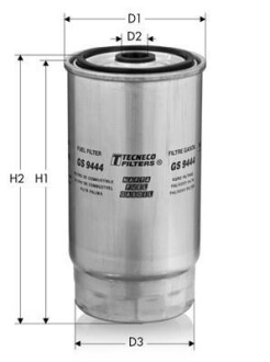 Фильтр топливный (h144mm) Bmw 318/525/530/725/730 Diesel Tecneco GS9444