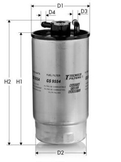 Фильтр топливный BMW 330D/530D 8/98- Tecneco GS9554 (фото 1)