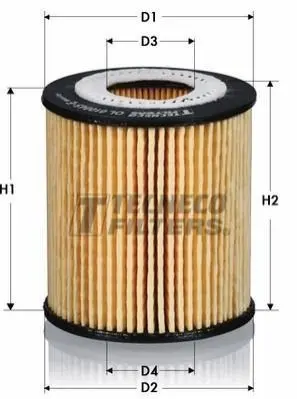 Фильтр масляный BMW E60/E65/E90 05- Tecneco OL010057E (фото 1)