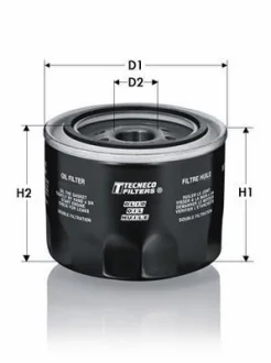 Фільтр масла Toyota Avensis 2.0D 03- Tecneco OL1203T