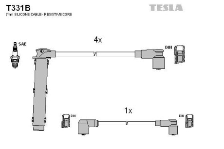 Высоковольтные провода TESLA T331B (фото 1)